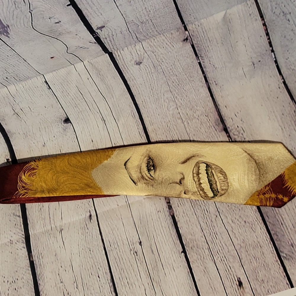 Men's Ambassador Necktie Hand Made Celeb Facial Graphic Unique Humor Costume